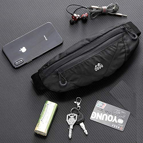 Image of Fanny Packs for Men & Women Cute, Running Belt Waist Pack Bag for with Adjustable Strap Travel Sports - Black