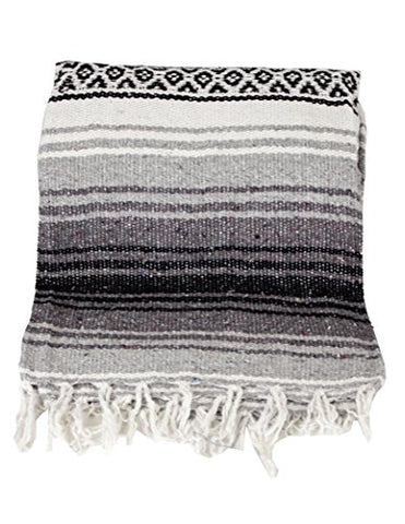 Image of Canyon Creek Authentic Mexican Yoga Falsa Blanket (Grey)