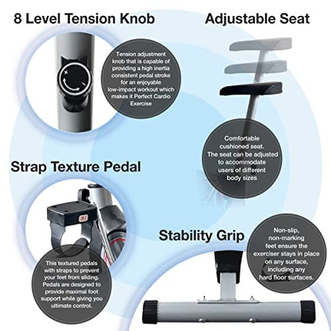 Image of SPARNOD FITNESS SUB-49 Upright Exercise Bike for home gym - LCD Display, Height Adjustable Seat, Compact design and 4 Kg Flywheel - Perfect Cardio Exercise Cycle Machine for Small Spaces - Black