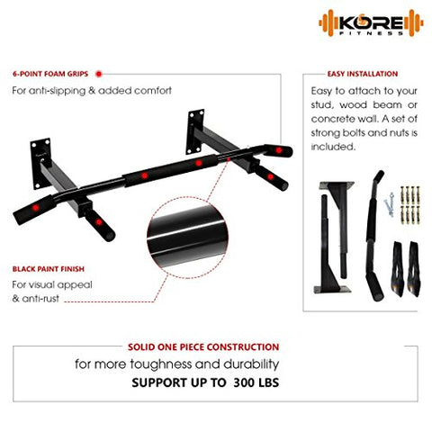 Image of Kore K-WM-CHINUP-BAR-SR-ABS Pull-Up Bar and Ab Strap Combo