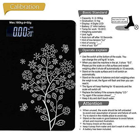 Image of QUARK MART- India Heavy Thick Tempered Glass Lcd Display Weighing Machine Digital, Weight Machine For Human Body Digital Weighing Scale, Weight Scale