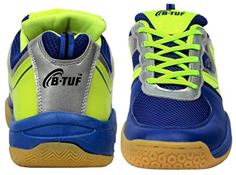 Image of B-TUF Women's Blue Green Badminton Shoe - 7 UK