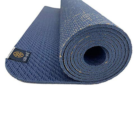 Image of Ida Yog Eco-Friendly Yoga Mat Sturdy Top Layer, Anti-Slip, Right Thickness (4 Millimeters) Bhoomi Practice mat in Cobalt Blue