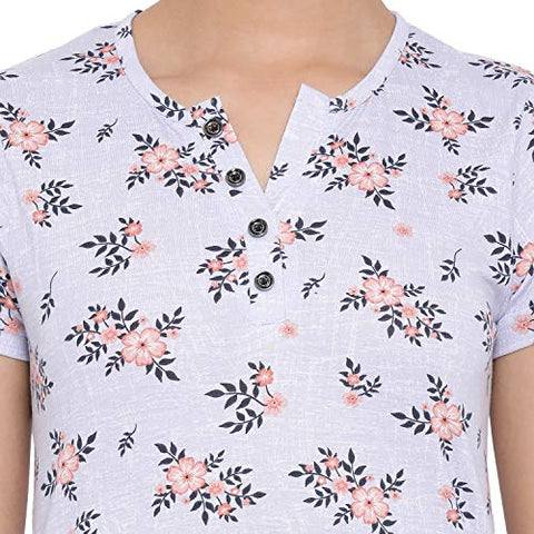 Image of In Love Women's Formal Henley Tshirts (Amber Grey)(PSLP51C9_M)