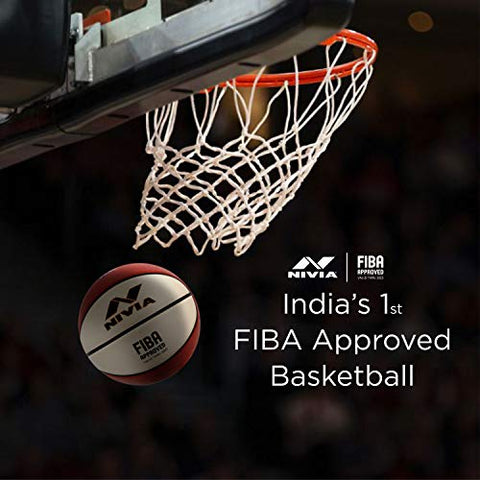 Image of Nivia 1124 Rubber Basketball, (Multicolour)