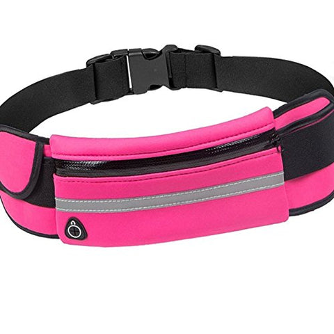 Image of dimok Running Belt Waist Pack - Water Resistant Runners Belt Fanny Pack for Hiking Fitness – Adjustable Running Pouch for All Kinds of Phones iPhone Android Windows