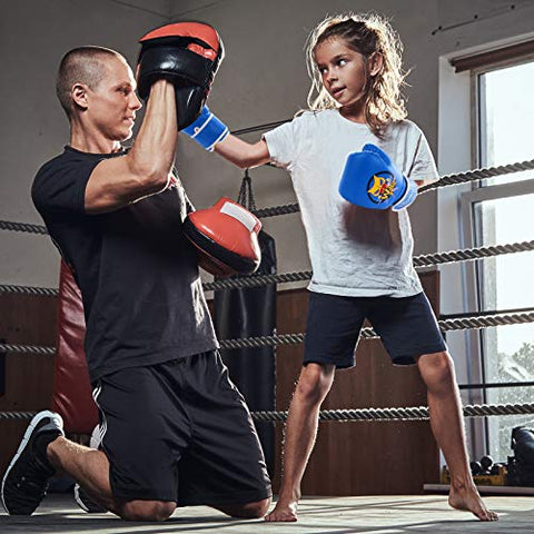 Image of TUXHUI Kids Boxing Gloves for Kids Boys Girls Youth Age 5-12 Years Training Gloves for Punching Bag Kickboxing Muay Thai