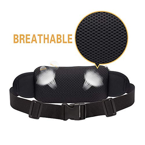 Image of Y&R Direct Running Belt, Bounce Free Pouch Bag, Fanny Pack Workout Belt Sports Waist Pack Belt Pouch for Apple iPhone XR XS 8 X 7+ Samsung Note Galaxy in Running Walking Cycling Gym-05BK (Purple-01)