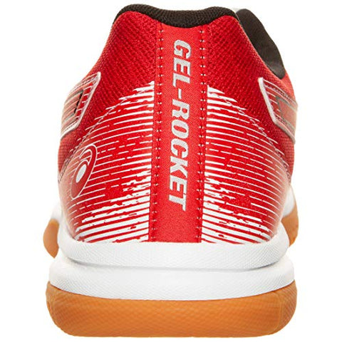 Image of ASICS Men's Gel-Rocket 9 White/Classic Red Badminton Shoes-11 UK (46.5 EU) (12 US) (1071A030)