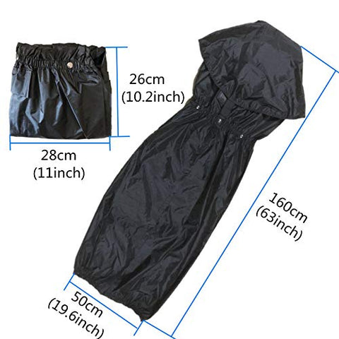 Image of FINGER TEN Golf Bag Rain Hood Cover Pack, Black Rain Cape Umbrella for Golf Cart Bags, Fit Almost All Golfbags (Large Golf Rain Hood Cover)