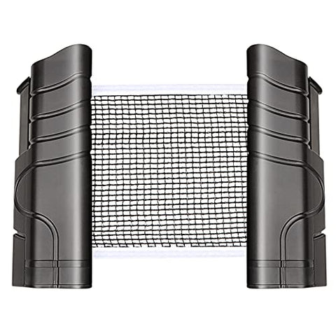 Image of Adhafera Ping Pong Net,Upgraded Protable Retractable Table Tennis Net for Dining Table,Family Competition and Garden Games (Black)