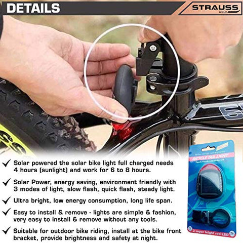Image of Strauss Bicycle Solar Tail Light