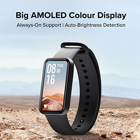 Image of Redmi Smart Band Pro SportsWatch- 1.47” Large AMOLED Display, Always On Display, Continuous Sleep, HR, Stress and SPO2 Monitoring, 110+ Sports Modes, Women’s Health, 5ATM, 14 Days Battery Life, Black