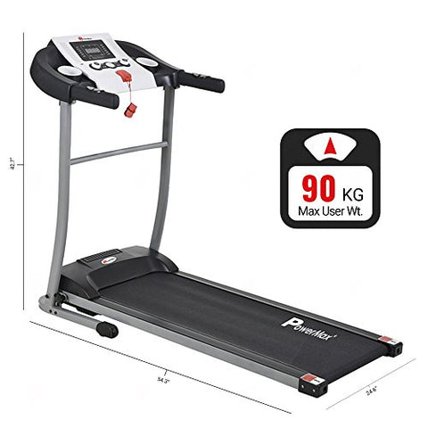 Image of PowerMax Fitness TDM-98 (4.0HP Peak) Motorized Treadmill With USB Connection, Home Use & Heart Rate Sensors - Black