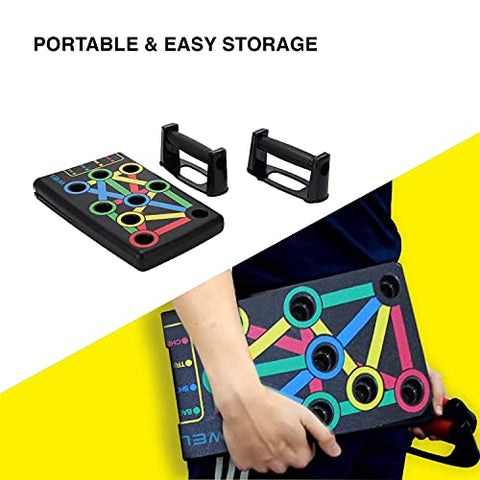 Image of SAIELLIN Push-up Board, 9 in 1 Body Building Push Up Rack Board Fitness Equipment Home Gym Equipment for Men and Women Home Practice Chest Muscle Arm Muscle Multi-Function Push Up Bars Push-ups Board