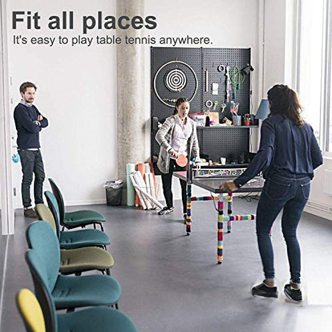 Image of Sportout 4 Player Ping Pong Paddle Set, Table Tennis Paddle Set with Retractable Net, Balls and Portable Case, Perfect for Home Indoor or Outdoor Play