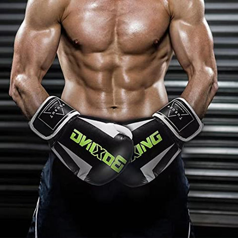 Image of Tusingger Training Boxing Gloves Men & Women,Cool Style Boxing Gloves,Kickboxing Gloves,Muay Thai,Sparring Gloves,Heavy Bag Gloves for Boxing (Black, 10oz)