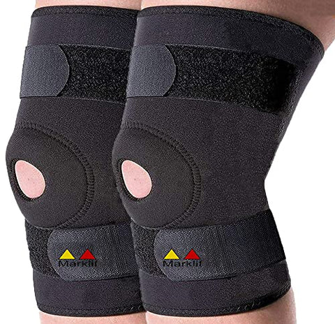 Image of Marklif Adjustable Open Patella Knee Cap Support for Sports | Gym | Running | Arthritis | Joint Pain Relief for Men and Women (free size)