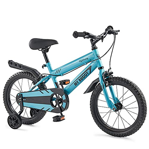 Image of Lifelong LLBC1601 Mybuddy Cycle 16T with Support for Boys and Girls, 9.5'' Steel Frame| 85% Assembled, Frame Size: 12" | Ideal Height : 3 ft 8 inch+ | Ideal for 4 to 8 Years (Blue)