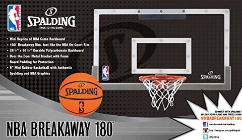 Image of Spalding NBA 180 Breakaway Over-The-Door Mini Basketball Hoop
