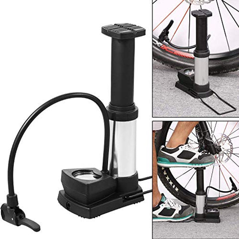 Image of brahmani cart Multifunction Bike Pump -Portable Floor Bike Pump,Foot Activated Floor Bicycle Air Pump Compatible with Presta & Schrader Valves Aluminum Alloy Barrel Free Gas Needle.