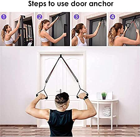 Image of BLUMORA Exercise Bands Resistance Bands Set for Workingout Door Fitness Gym Resistance Bands Kit for Men Women Streching Rubber Bands (11PCS)