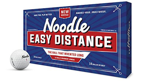 Image of TaylorMade Noodle Easy Distance Golf Balls - White (Pack of 15 Balls)