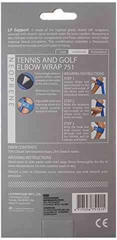 Image of LP Supports Tennis and Golf Elbow Support (Blue, Free Size)