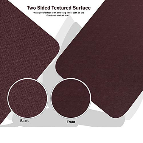 Image of VIFITKIT® Yoga Mat Anti Skid EVA Yoga mat with Carrying Strap for Gym Workout and Flooring Exercise Long Size Yoga Mate for Men Women… (Wine, 4mm)