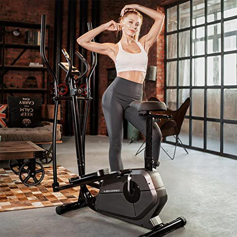 Image of WELCARE MP 6066 Elliptical Cross Trainer with LCD Display, Adjustable SEAT, Hand Pulse Sensor, Adjustable Resistance for Home USE (DIY Installation with Video Call Assistance)