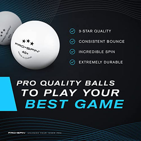 Image of PRO SPIN Ping Pong Paddles - High-Performance 2-Player Set with Premium Table Tennis Rackets, 3-Star Ping Pong Balls, Compact Storage Case | Ping Pong Paddle Set of 2 for Indoor & Outdoor Games