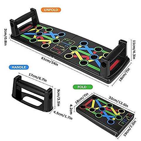 Image of Nexqua Fitness Portable Push Up Board System, 14 in 1 Body Building Exercise Tools Workout Push Up Stand, Workout Board Training System for Men Women home gym(Black)