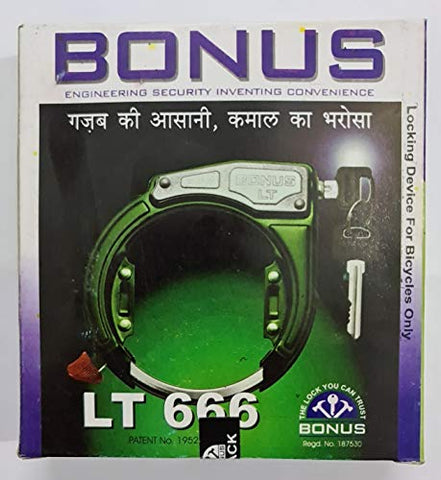 Image of BONUS LT 666 Cycle Lock (Side Key, Black)