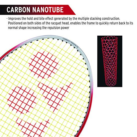 Image of Yonex Carbonex 8000 Plus Graphite Badminton Racquet with free Full Cover & Yonex Etech 902 Pack of 5 Badminton Grips