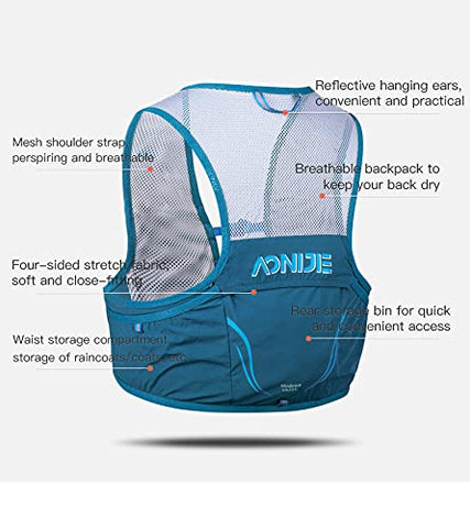Image of AONIJIE Lovtour Hydration Race Vest,2.5L Running Vest Lightweight Pack with 2 Soft Water Bottles Bladder for Marathoner Running Race Cycling Hiking Camping Biking (Purple(S-M))