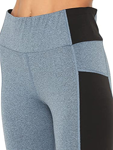 Image of CHKOKKO Women Yoga Track Pants Stretchable Sports Gym Tights BlueMelange 4XL