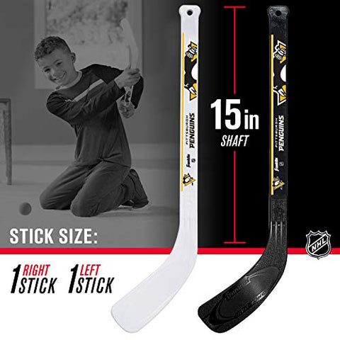 Image of Franklin Sports NHL Pittsburgh Penguins Mini Hockey 2 Piece Player Stick Set