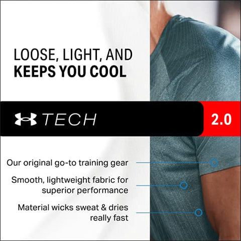 Image of Under Armour Women's Tech V-Neck Twist Short Sleeve T-Shirt, Pitch Gray (012)/Metallic Silver, Large