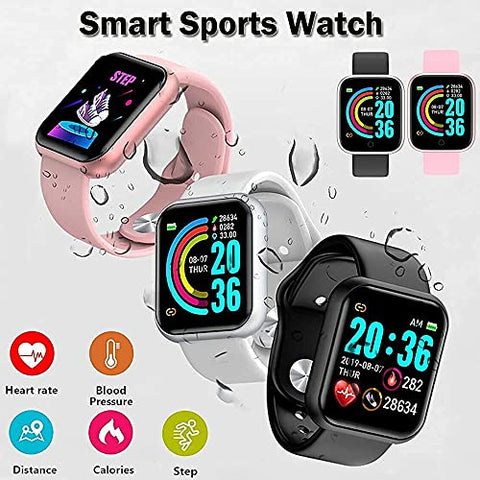 Image of Infinizy (END OF THE SEASON OFFER WITH 12 YEARS WARRANTY) Waterproof Smart Watch JB20 For Men/Women/Boys/Girls and All Age Group Features Like Daily Activity Tracker, Heart Rate Sensor, Sleep Monitor And Basic Functionality- BLACK