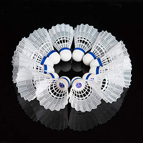 Image of SATTARO 12 Pack Badminton Shuttlecocks High Speed Nylon Badminton Birdies Training for Indoor and Outdoor Sturdy