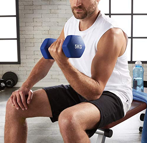 Image of AmazonBasics Neoprene Dumbbell Pair, 2 x 5Kg