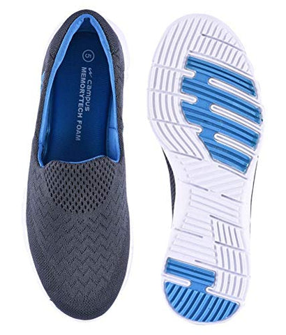 Image of Campus Crown-2 LGRY/Sky Running Shoes for Women -7 UK/India