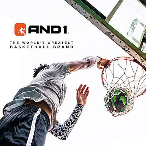 Image of AND1 Xcelerate Rubber Basketball (Deflated w/Pump Included): Official Regulation Size 7 (29.5‚) Streetball, Made for Indoor/Outdoor Basketball Games, Orange Classic