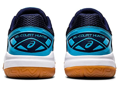 Image of ASICS Men's Gel-Court Hunter Peacoat/Aquarium Leather Indoor Shoes-11 UK (46.5 EU) (12 US) (1071A020)