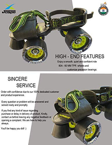 Image of JASPO Tenacity ZXI Adjustable Roller Skates (Black)