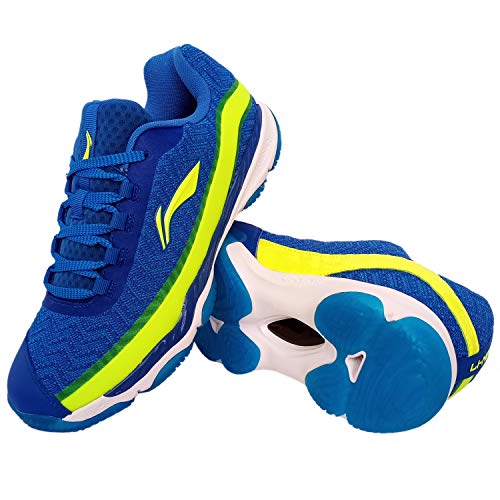 Li-Ning RangerLiteIII Non-Marking Premium Badminton Shoes Blue/Lime, UK