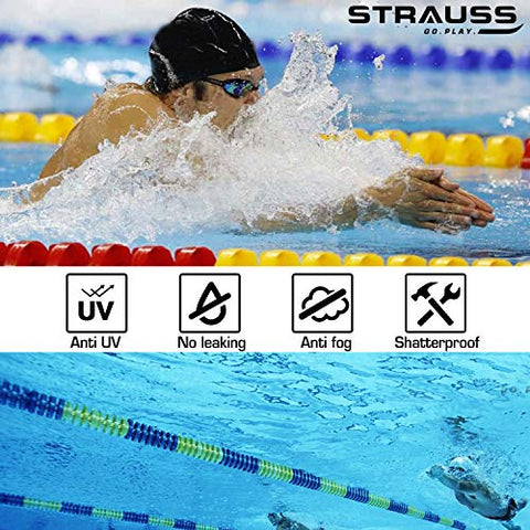 Image of Strauss Swimming Goggles Set, (Blue)