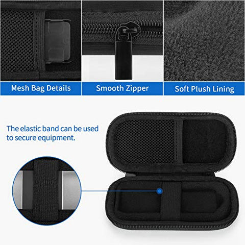 Image of Case for AliveCor KardiaMobile 6L Wireless 6-Lead EKG, Protective Cover Storage Bag (Black)