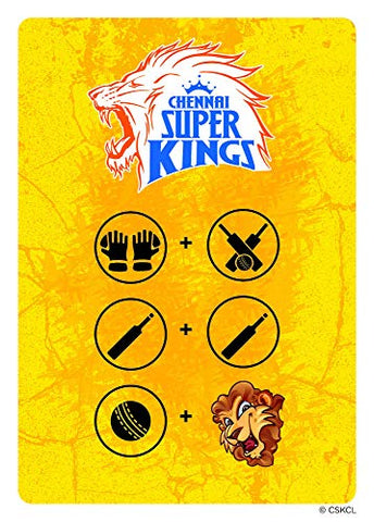 Image of KAADOO Howzzat!-CSK Cricket Team Card Game and collectibe for 6+ Year Olds - Proudly Made in India (2-4 Players)