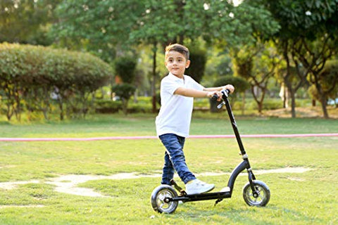 Image of Fun Ride Kids Scooter, Xblade 2 Wheel Kick Scooters for Boys and Girls with Adjustable Height and Rear Suspension Brake 2 Wheels Skate Weight Capacity Upto 50 Kg, Ideal Baby Age 3 Years+ (Black)